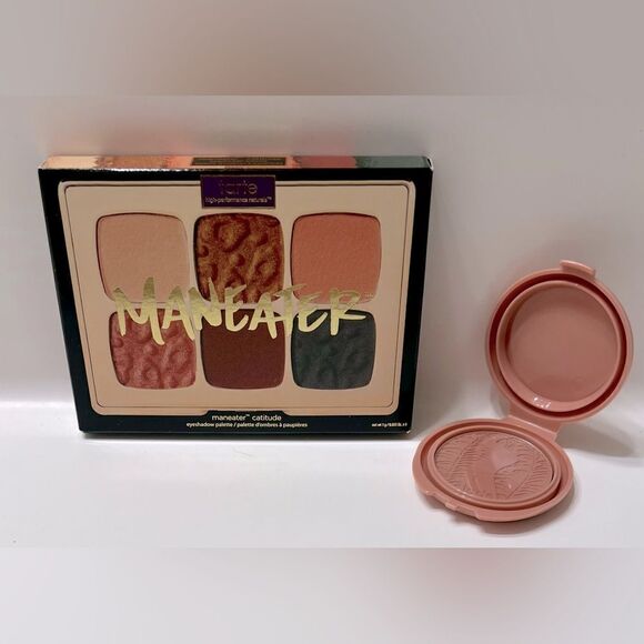 Tarte Maneater Catitide Eyeshadow Palette + PAAARTY Amazonian blush bundle - Picture 1 of 2